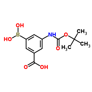 3-(N-Boc-氨基)-5-羧基苯硼酸结构式_913835-72-0结构式