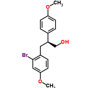 (S)-3-(2-溴-4-甲氧基苯基)-2-(4-甲氧基苯基)丙烷-1-醇结构式_917379-11-4结构式