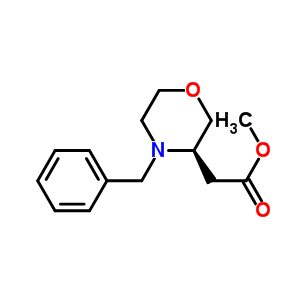 (R)-(4-苄基-吗啉-3-基)-乙酸甲酯结构式_917572-30-6结构式