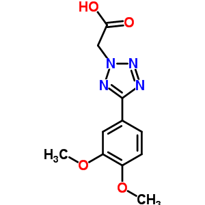 5-(3,4-二甲氧基苯基)-2H-四唑-2-基]乙酸结构式_91759-61-4结构式
