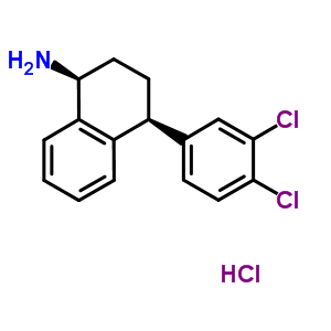 (1S,4S)-4-(3,4-二氯苯基)-1,2,3,4-四氢-1-萘胺盐酸盐(1:1)结构式_91797-57-8结构式