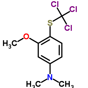 3-甲氧基-N,N-二甲基-4-[(三氯甲基)硫代]-苯胺结构式_91799-65-4结构式