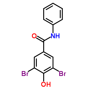 3,5-二溴-4-羟基-n-苯基-苯甲酰胺结构式_91805-70-8结构式