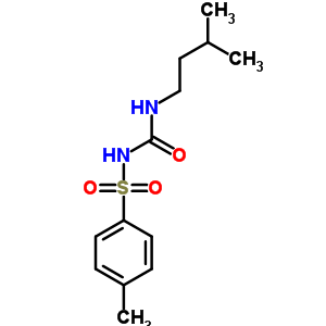 3-(3-甲基丁基)-1-(4-甲基苯基)磺酰基-脲结构式_91905-22-5结构式