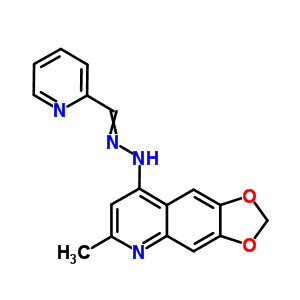 2-吡啶羧醛,  (6-甲基-1,3-二氧代[4,5-g]喹啉-8-基)肼酮结构式_91919-05-0结构式