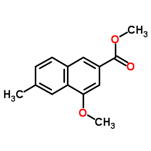 4-甲氧基-6-甲基-2-萘羧酸甲酯结构式_92190-56-2结构式