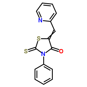 3-苯基-5-(2-吡啶亚甲基)-2-硫氧代-4-噻唑啉酮结构式_92427-59-3结构式