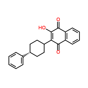 2-羟基-3-(4-苯基环己基)-1,4-萘醌结构式_92458-44-1结构式