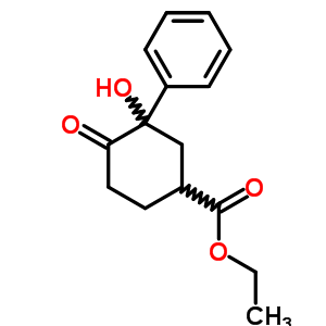3-羟基-4-氧代-3-苯基环己烷羧酸乙酯结构式_92582-06-4结构式
