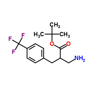 2-(氨基甲基)-3-(4-(三氟甲基)苯基)丙酸叔丁酯结构式_925889-77-6结构式