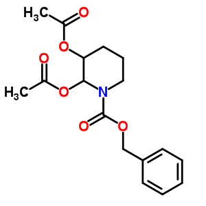 2,3-二乙酰氧基-N-苄氧基羰基哌啶结构式_92599-77-4结构式