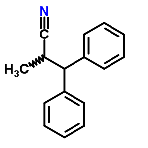 2-甲基-3,3-二苯基-丙腈结构式_92962-30-6结构式