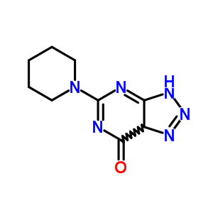 3,6-二氢-5-(1-哌啶基)-7H-1,2,3-噻唑并[4,5-d]嘧啶-7-酮结构式_92985-34-7结构式