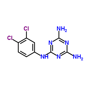 N2-(3,4-二氯苯基)-1,3,5-三嗪-2,4,6-三胺结构式_92986-22-6结构式
