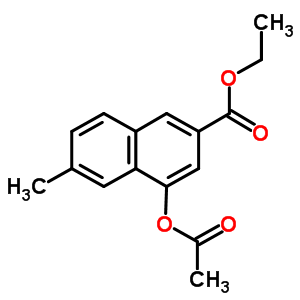4-(乙酰基氧基)-6-甲基-2-萘羧酸乙酯结构式_93435-18-8结构式