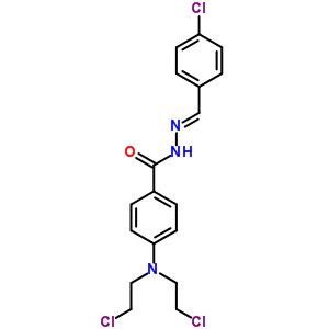 4-[双(2-氯乙基)氨基]-n-[(4-氯苯基)亚甲基氨基]苯甲酰胺结构式_93881-93-7结构式