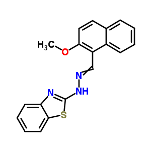 N-[(2-甲氧基萘-1-基)亚甲基氨基]苯并噻唑-2-胺结构式_94301-59-4结构式