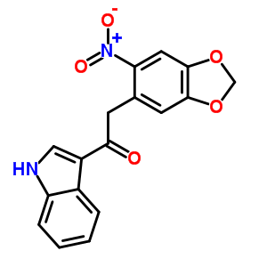 1-(1H-吲哚-3-基)-2-(6-硝基-1,3-苯并二氧杂环戊烯l-5-基)-乙酮结构式_94574-24-0结构式